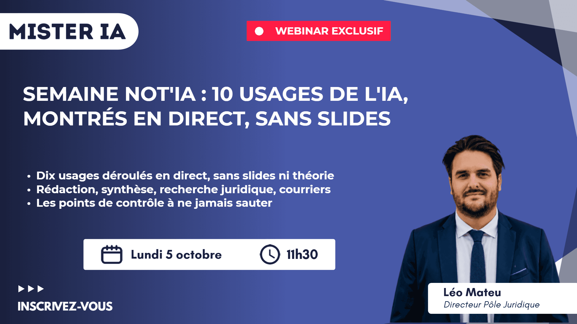 Semaine Not'IA : 10 usages de l'IA, montrés en direct, sans slides